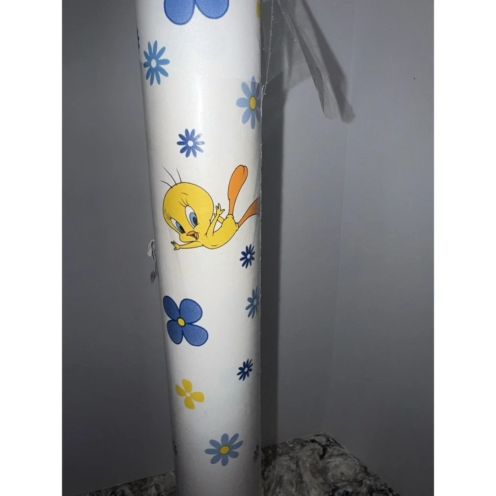 Imperial Wallcoverings Looney Tunes Tweety Blue Flowers Wallpaper Roll VTG ***